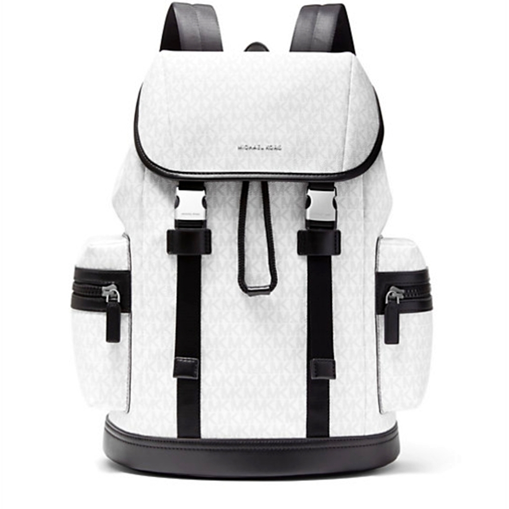 Michael Kors White and Black Backpack Modern Design